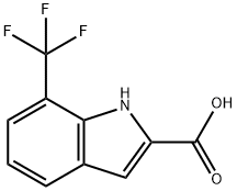 7-(trifluoromethyl)-1H-indole-2-carboxylic acid Struktur