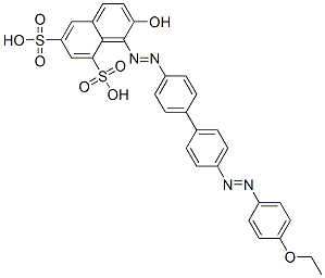 4-(4-Ethoxyphenylazo)-4'-(2-hydroxy-6,8-disulfo-1-naphthylazo)diphenyl Struktur