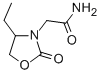 3-Carbamoylmethyl-4-ethyloxazolidin-2-one Struktur