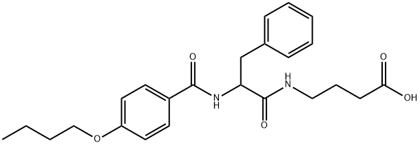 4-[[2-[(4-butoxybenzoyl)amino]-3-phenyl-propanoyl]amino]butanoic acid Struktur