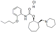 [(1R,2R)-2-(1-piperidylmethyl)cycloheptyl] N-(2-butoxyphenyl)carbamate hydrochloride Struktur