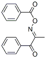 O-benzoyl-N-(1-methyl-2-oxo-2-phenylethylidene)hydroxylamine Struktur