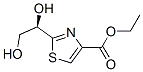 4-Thiazolecarboxylicacid,2-(1,2-dihydroxyethyl)-,ethylester,(R)-(9CI) Struktur