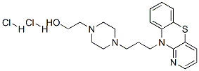 4-[3-(10H-pyrido[3,2-b][1,4]benzothiazin-10-yl)propyl]piperazine-1-ethanol dihydrochloride Struktur