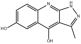 1H-Pyrazolo[3,4-b]quinoline-4,6-diol, 3-methyl- (9CI) Struktur