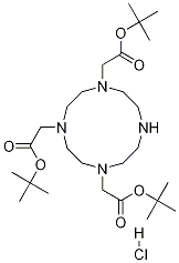 1,4,7,10-Tetraazacyclododecane-1,4,7-triacetic acid, tris(1,1-diMethylethyl) ester, Monohydrochloride Struktur