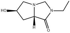 1H-Pyrrolo[1,2-c]imidazol-1-one,2-ethylhexahydro-6-hydroxy-,(6R-cis)-(9CI) Struktur