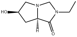 1H-Pyrrolo[1,2-c]imidazol-1-one,2-ethylhexahydro-6-hydroxy-,(6R-trans)-(9CI) Struktur