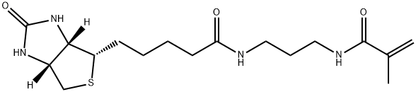 1H-Thieno[3,4-d]iMidazole-4-pentanaMide, hexahydro-N-[3-[(2-Methyl-1-oxo-2-propenyl)aMino]propyl]-2-oxo-, (3aS,4S,6aR)- Struktur