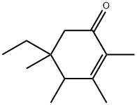 5-ethyl-2,3,4,5-tetramethylcyclohexen-1-one Struktur