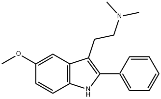 5-Methoxy-N,N-dimethyl-2-phenyl-1H-indole-3-ethanamine Struktur