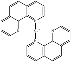 bis(1,10-phenanthroline)copper(1+) ion Struktur