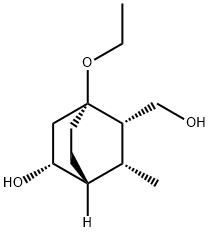 Bicyclo[2.2.2]octane-2-methanol, 1-ethoxy-5-hydroxy-3-methyl-, (1alpha,2alpha,3ba,4ba,5ba)- (9CI) Struktur