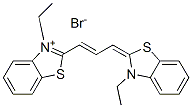 3-ethyl-2-[3-(3-ethyl-3H-benzothiazol-2-ylidene)prop-1-enyl]benzothiazolium bromide Struktur