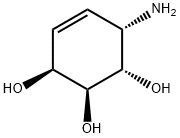 4-Cyclohexene-1,2,3-triol,6-amino-,(1S,2S,3S,6S)-(9CI) Struktur