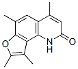 4,6,8,9-tetramethyl-2H-furo(2,3-h)quinolin-2-one Struktur