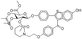 Methyl Raloxifene 4'-(2,3,4-Tri-O-acetyl-β-D-glycopyranuronate) Struktur