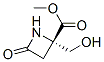 2-Azetidinecarboxylicacid,2-(hydroxymethyl)-4-oxo-,methylester,(S)-(9CI) Struktur