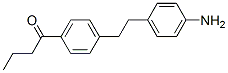 1-(4-Aminophenyl)-2-(4-butyrylphenyl)ethane Struktur