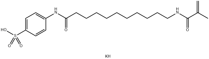 potassium 4-(11-methacrylamidoundecanamido)benzenesulfonate Struktur