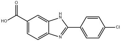 2-(4-Chloro-phenyl)-1H-benzimidazole-5-carboxylic acid Struktur