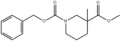 Methyl 1-Cbz-3-Methylpiperidine-3-carboxylate Struktur