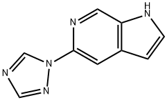 1H-Pyrrolo[2,3-c]pyridine, 5-(1H-1,2,4-triazol-1-yl)- Struktur