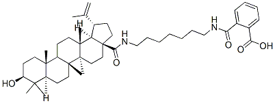 Benzoic acid, 2-[[[7-[[(3.beta.)-3-hydroxy-28-oxolup-20(29)-en-28-yl]a mino]heptyl]amino]carbonyl] Struktur