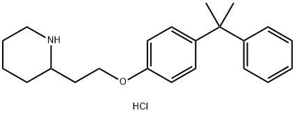 2-{2-[4-(1-Methyl-1-phenylethyl)phenoxy]-ethyl}piperidine hydrochloride Struktur