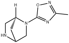 2,5-Diazabicyclo[2.2.1]heptane,2-(3-methyl-1,2,4-oxadiazol-5-yl)-,(1S)-(9CI) Struktur