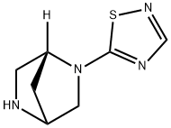 2,5-Diazabicyclo[2.2.1]heptane,2-(1,2,4-thiadiazol-5-yl)-,(1R)-(9CI) Struktur