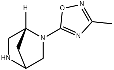 2,5-Diazabicyclo[2.2.1]heptane,2-(3-methyl-1,2,4-oxadiazol-5-yl)-,(1R)-(9CI) Struktur