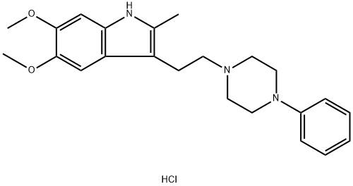 5,6-dimethoxy-2-methyl-3-[2-(4-phenylpiperazin-1-yl)ethyl]-1H-indole Struktur