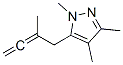 Pyrazole, 5-(2-methyl-2,3-butadienyl)-1,3,4-trimethyl-, Struktur