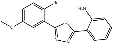 2-(2-AMINOPHENYL)-5-(2-BROMO-5-METHOXYPHENYL)-1,3,4-OXADIAZOLE Struktur