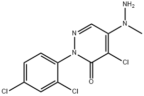 4-CHLORO-2-(2,4-DICHLOROPHENYL)-5-(1-METHYLHYDRAZINO)-2,3-DIHYDROPYRIDAZIN-3-ONE Struktur