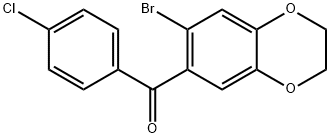 (7-BROMO-2,3-DIHYDRO-1,4-BENZODIOXIN-6-YL)(4-CHLOROPHENYL)METHANONE Struktur