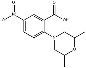 2-(2,6-DIMETHYLMORPHOLINO)-5-NITROBENZOIC ACID Struktur