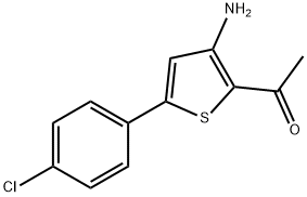 1-[3-AMINO-5-(4-CHLOROPHENYL)-2-THIENYL]ETHAN-1-ONE Struktur