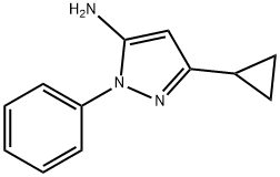 3-CYCLOPROPYL-1-PHENYL-1H-PYRAZOL-5-AMINE Struktur