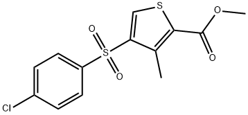 METHYL 4-[(4-CHLOROPHENYL)SULFONYL]-3-METHYLTHIOPHENE-2-CARBOXYLATE Struktur