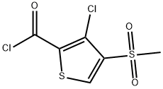 3-CHLORO-4-(METHYLSULFONYL)THIOPHENE-2-CARBONYL CHLORIDE Struktur