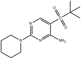 5-(TERT-BUTYLSULFONYL)-2-PIPERIDINOPYRIMIDIN-4-AMINE Struktur