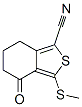 1-CYANO-3-(METHYLTHIO)-4,5,6,7-TETRAHYDROBENZO(C)THIOPHEN-4-ONE Struktur