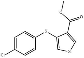 METHYL 4-[(4-CHLOROPHENYL)THIO]THIOPHENE-3-CARBOXYLATE Struktur