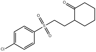 2-[2-[(4-CHLOROPHENYL)SULFONYL]ETHYL]CYCLOHEXAN-1-ONE Struktur