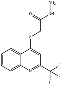 (2-TRIFLUOROMETHYL-QUINOLIN-4-YLSULFANYL)-ACETIC ACID HYDRAZIDE Struktur