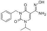 3-BENZYL-N'-HYDROXY-1-ISOPROPYL-2,4-DIOXO-1,2,3,4-TETRAHYDROPYRIMIDINE-5-CARBOXIMIDAMIDE Struktur