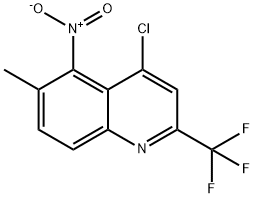 4-CHLORO-6-METHYL-5-NITRO-2-(TRIFLUOROMETHYL)QUINOLINE Struktur