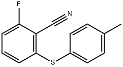 2-FLUORO-6-(4-METHYLPHENYLTHIO)BENZONITRILE Struktur